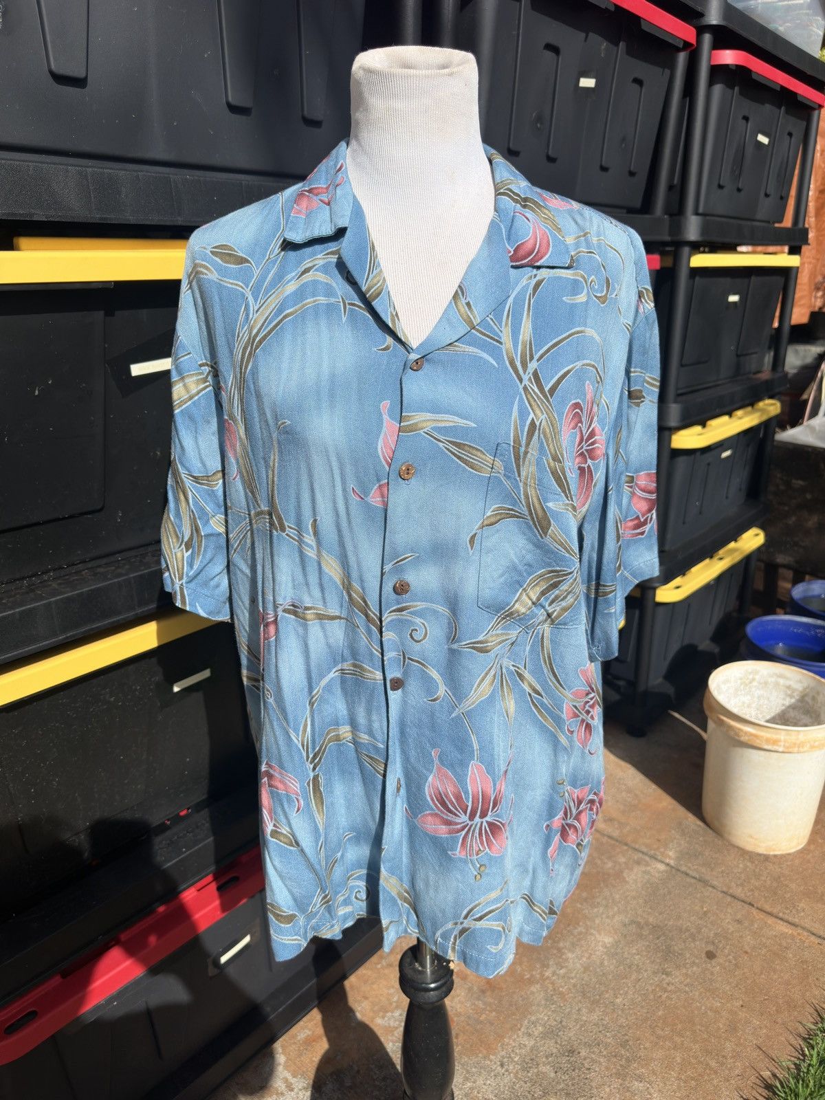 PreOwned Ho Aloha Blouse Hawaiian Multicolored Women's XL