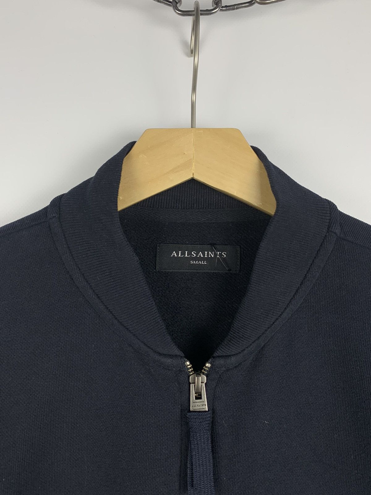 Allsaints Designer Allsaints Full Zip Bomber Jacket Size S Raven Blue Size US S / EU 44-46 / 1 - 5 Thumbnail