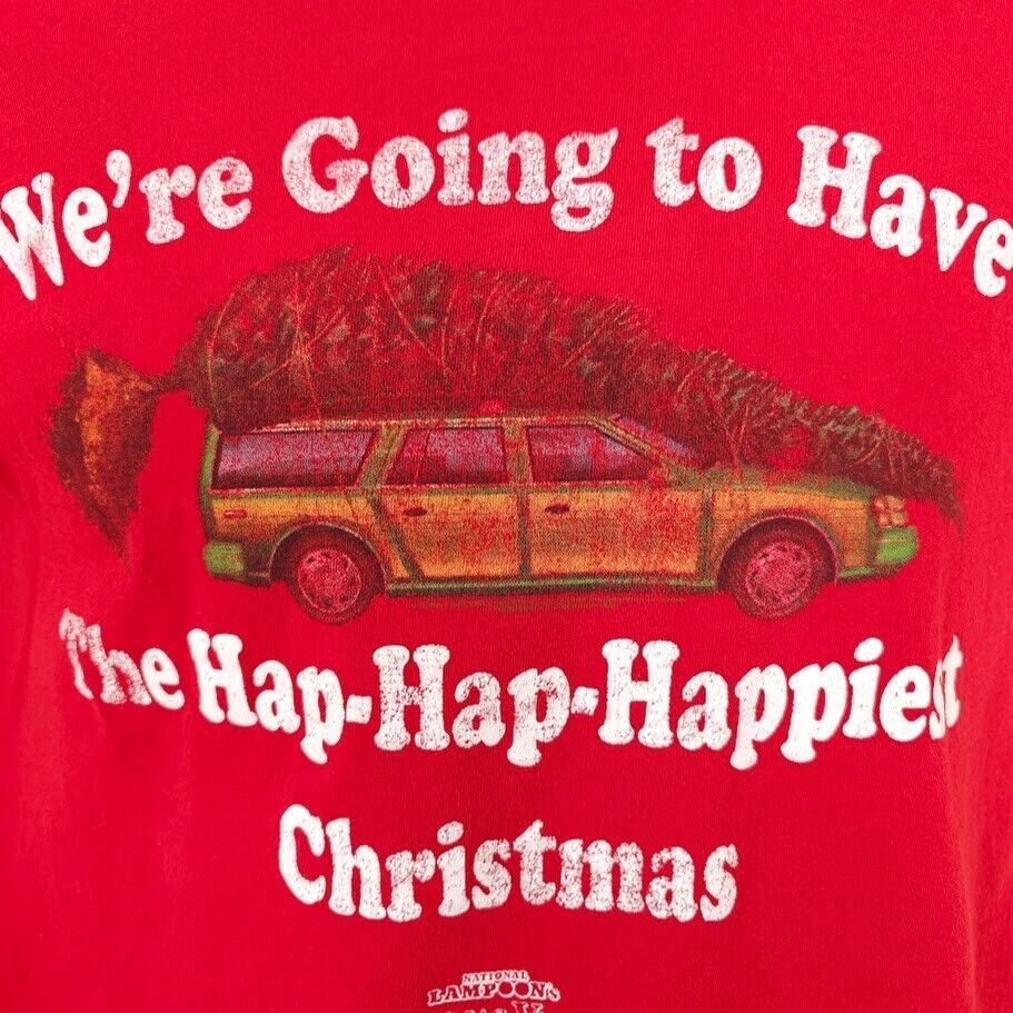 Fruit Of The Loom Christmas Vacation T Shirt Mens Size Small Red Size US S / EU 44-46 / 1 - 2 Thumbnail