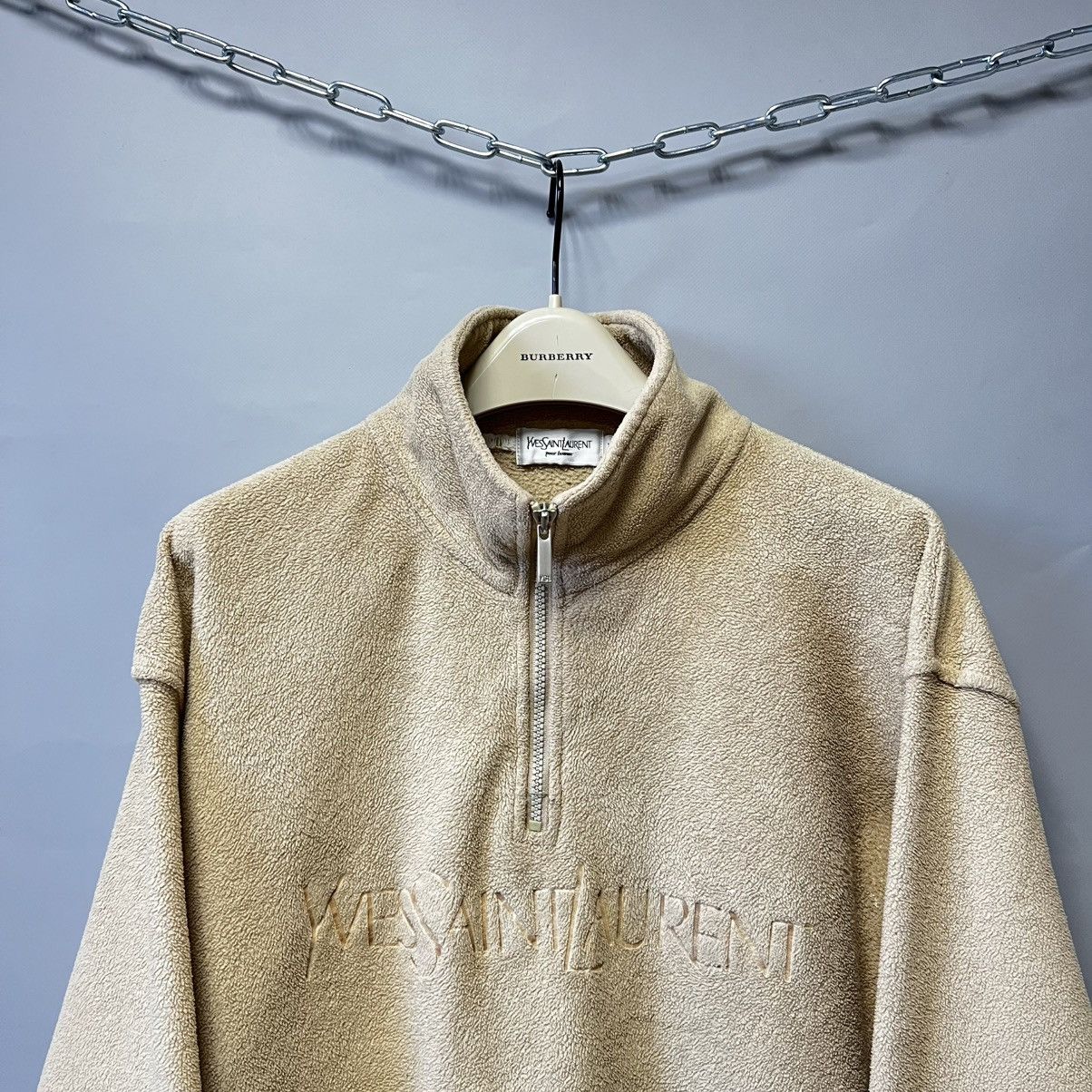 Yves Saint Laurent Yves Saint Laurent vintage 1/4 zip fleece Pullover Jacket Size US XL / EU 56 / 4 - 4 Thumbnail