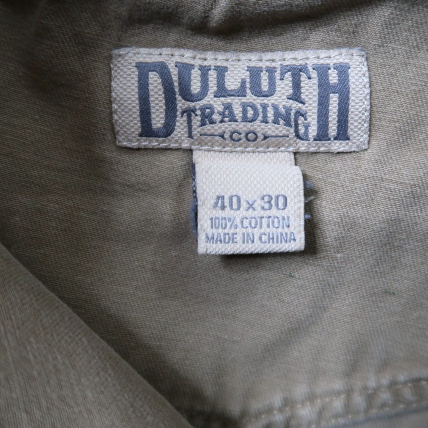 Vintage Duluth Straight Leg Pants Men's 40x30 Beige Workwear 5-Pocket Design Belt Loops Cargo Flat Front Size US 40 / EU 56 - 5 Thumbnail