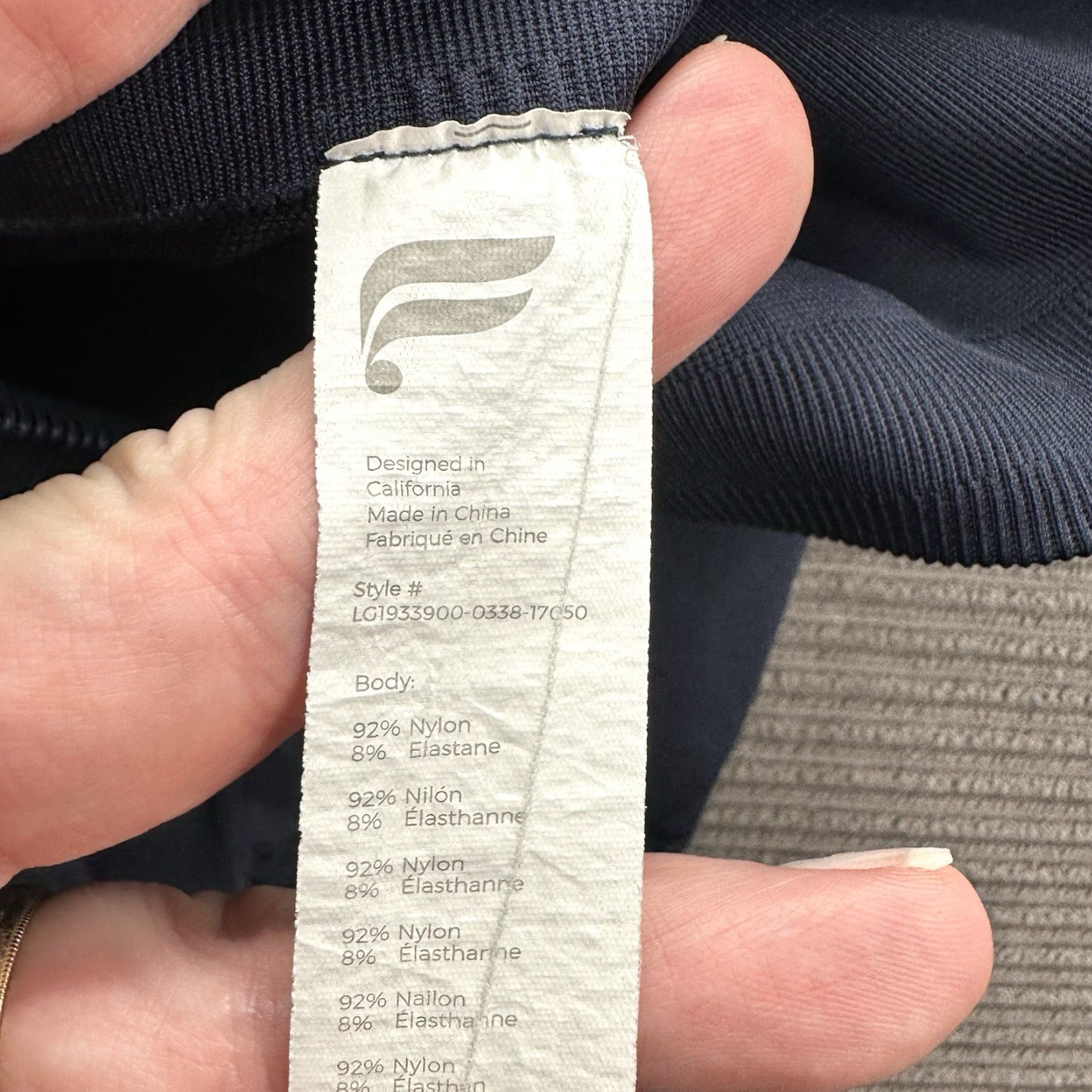 Fabletics Fabletics Leggings Women L Blue Nylon Spandex Athletic Activewear Pockets 20in Inseam Tapered Compression Gym Yoga Size 36" / US 14 / IT 50 - 7 Thumbnail