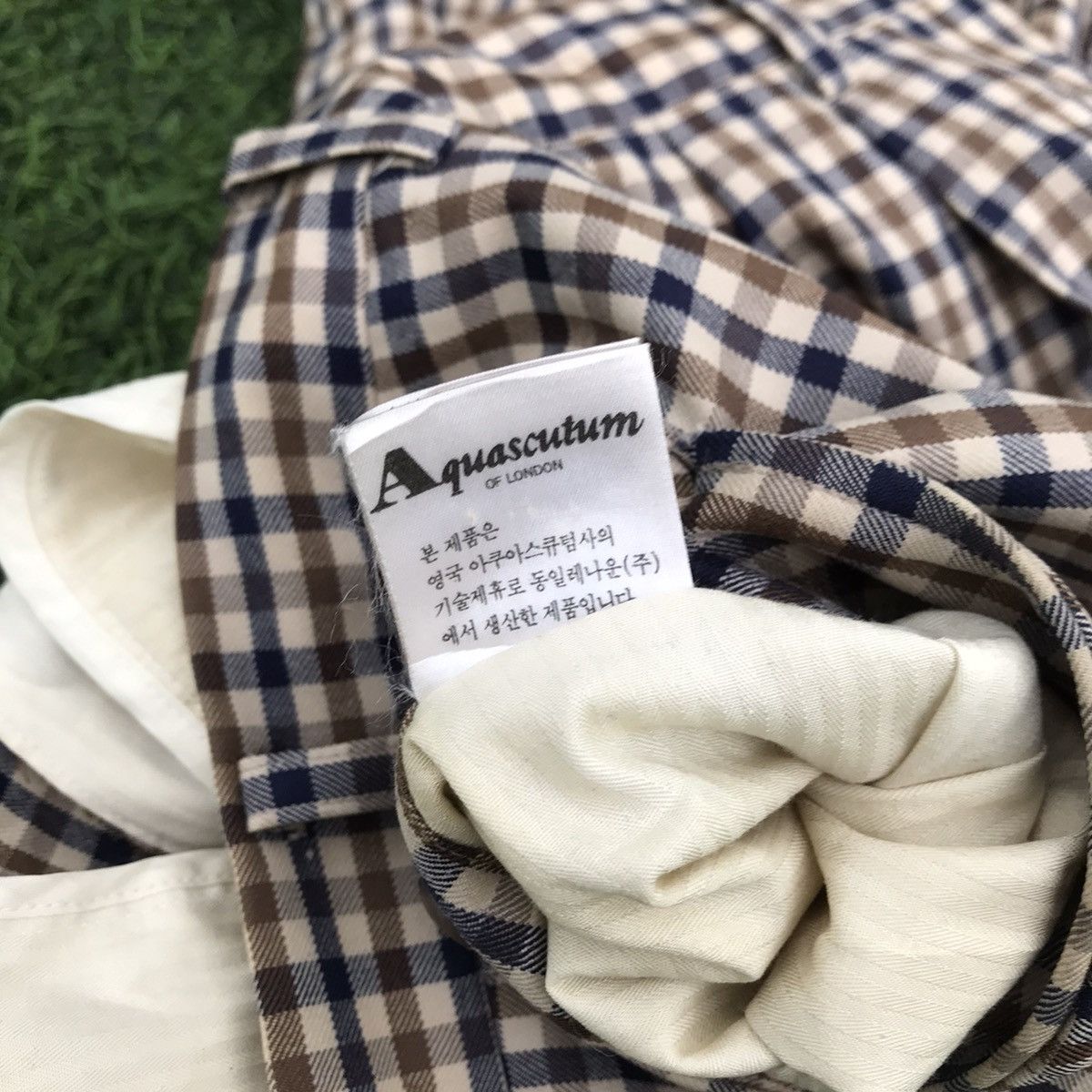 Aquascutum × Other UK × Vintage Aquascutum of london Winster Club Check Trouser Long Pants Size US 34 / EU 50 - 7 Thumbnail