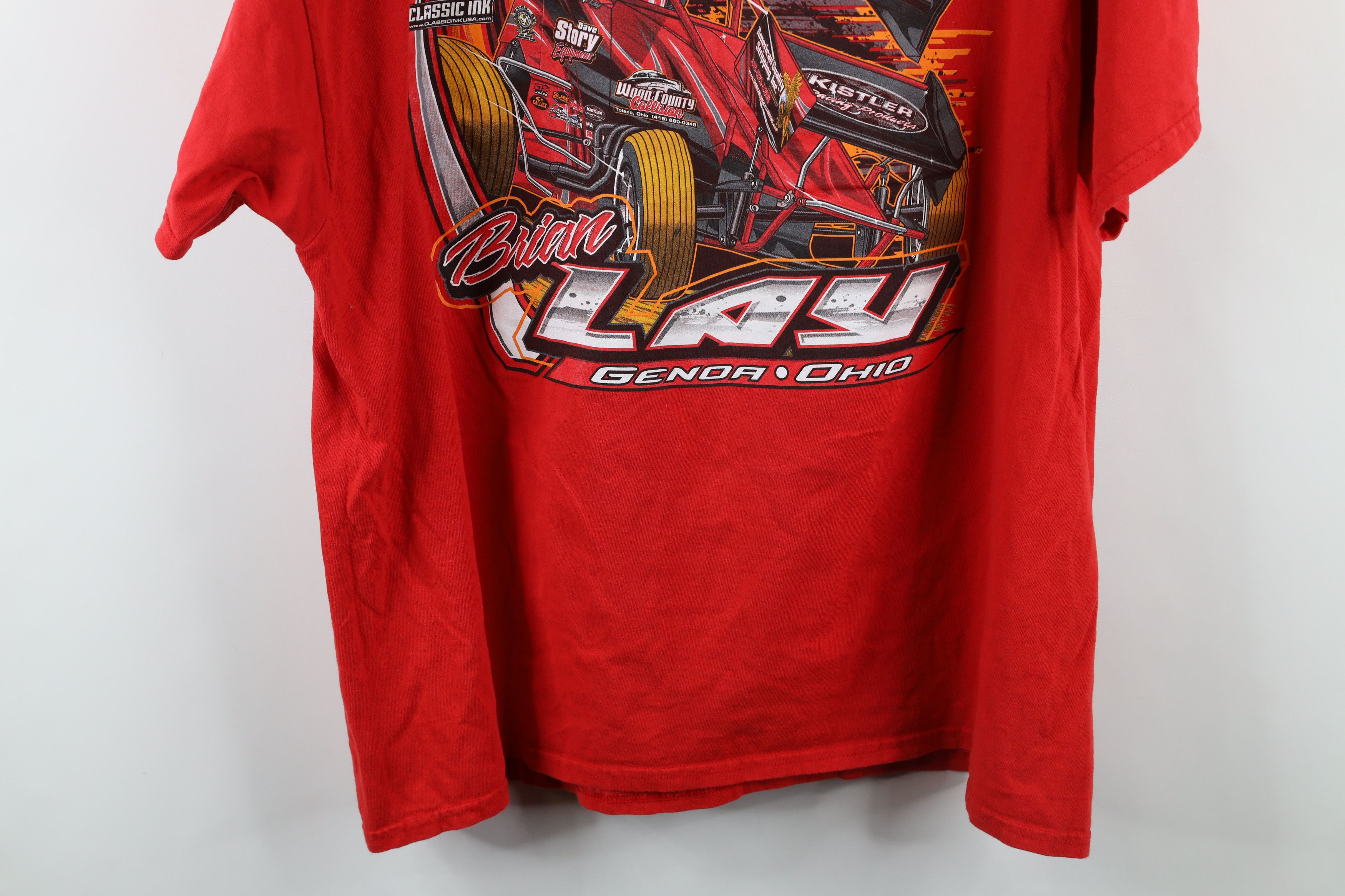 Vintage Vintage Y2K Streetwear Red 45 Car Racing Tribal T-Shirt Red Size US XXL / EU 58 / 5 - 9 Thumbnail