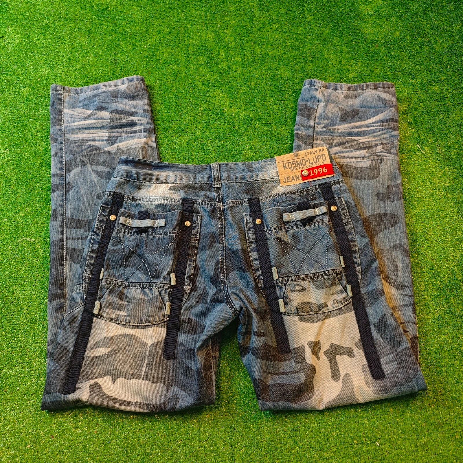 Other Kosmo Lupo Jeans Mens 32x32 Blue Straight acid overdye wash Size US 32 / EU 48 - 1 Thumbnail