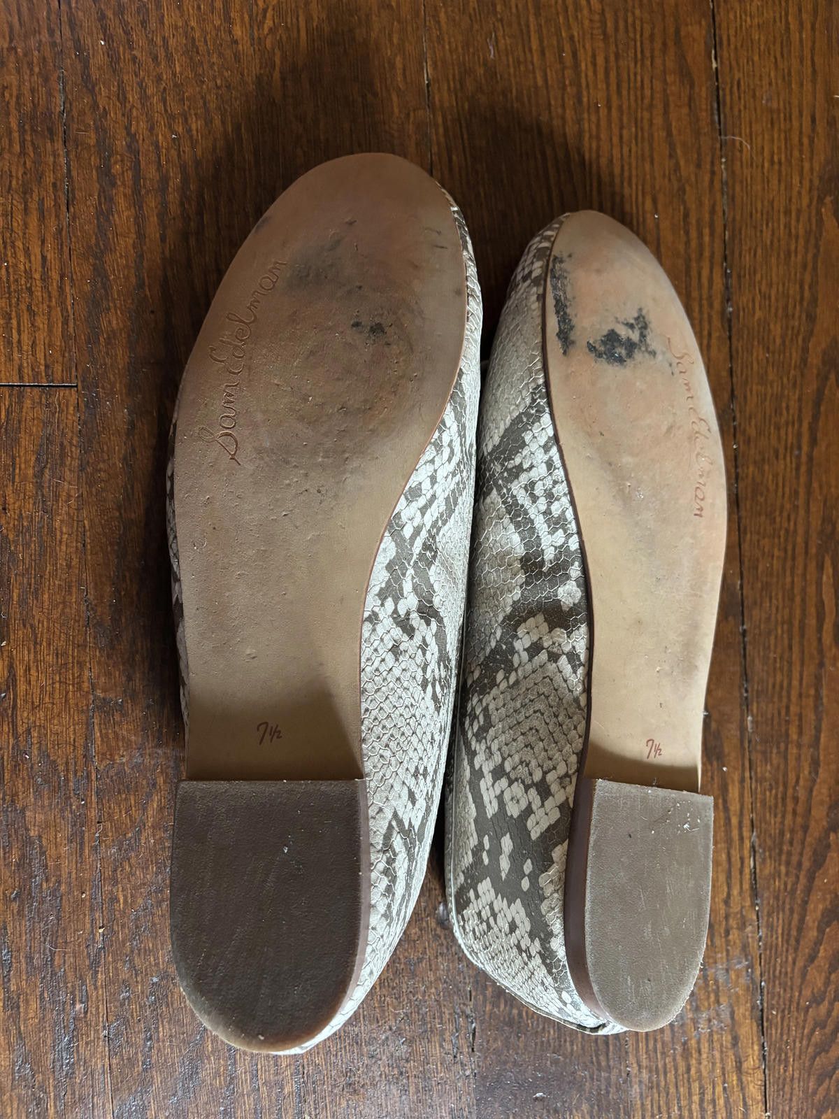 Designer EUC Sam Edelman Women's Snake Print Ballet Flats Size US 7.5 / IT 37.5 - 5 Thumbnail