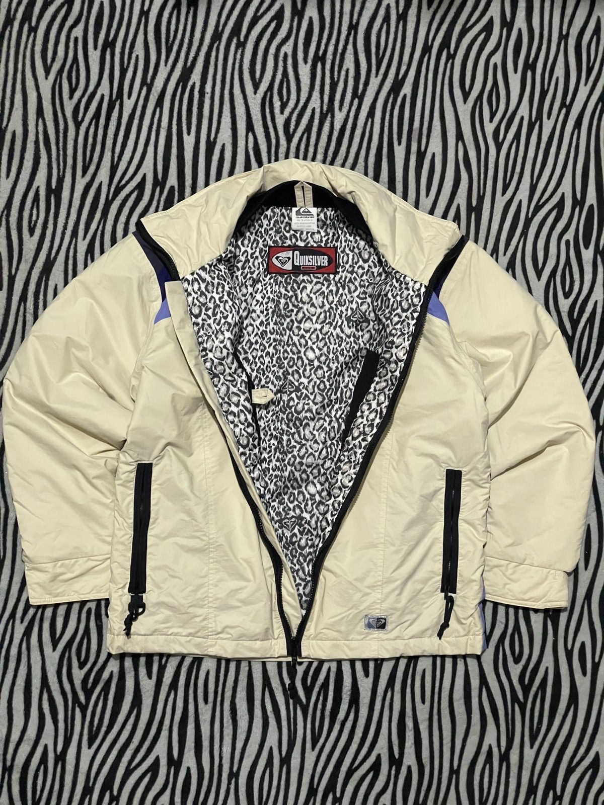 Quiksilver × Vintage Vintage Quiksilver Mens Snow Beige Jacket Grey Q-Tron Plush Size US XL / EU 56 / 4 - 8 Thumbnail