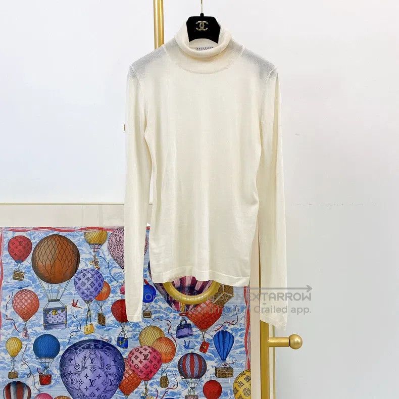 Brunello Cucinelli Brunello Cucinelli White pullover cashmere sweater Size XS / US 0-2 / IT 36-38 - 1 Thumbnail