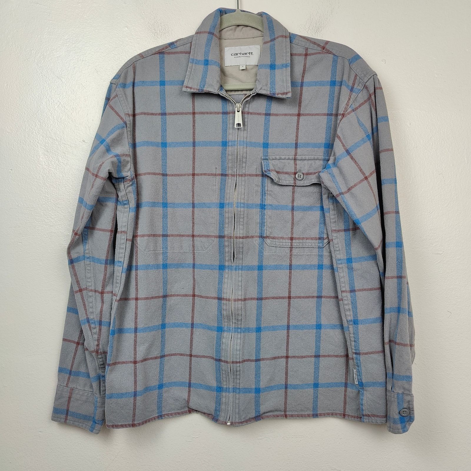 Carhartt Wip Carhartt WIP Linn Overshirt Mens Small Full Zip Gray Plaid Size US S / EU 44-46 / 1 - 1 Thumbnail
