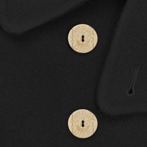 Dior o1w1db10525 340C48 Cropped Peacoat in Black Size XL / US 12-14 / IT 48-50 - 3 Thumbnail