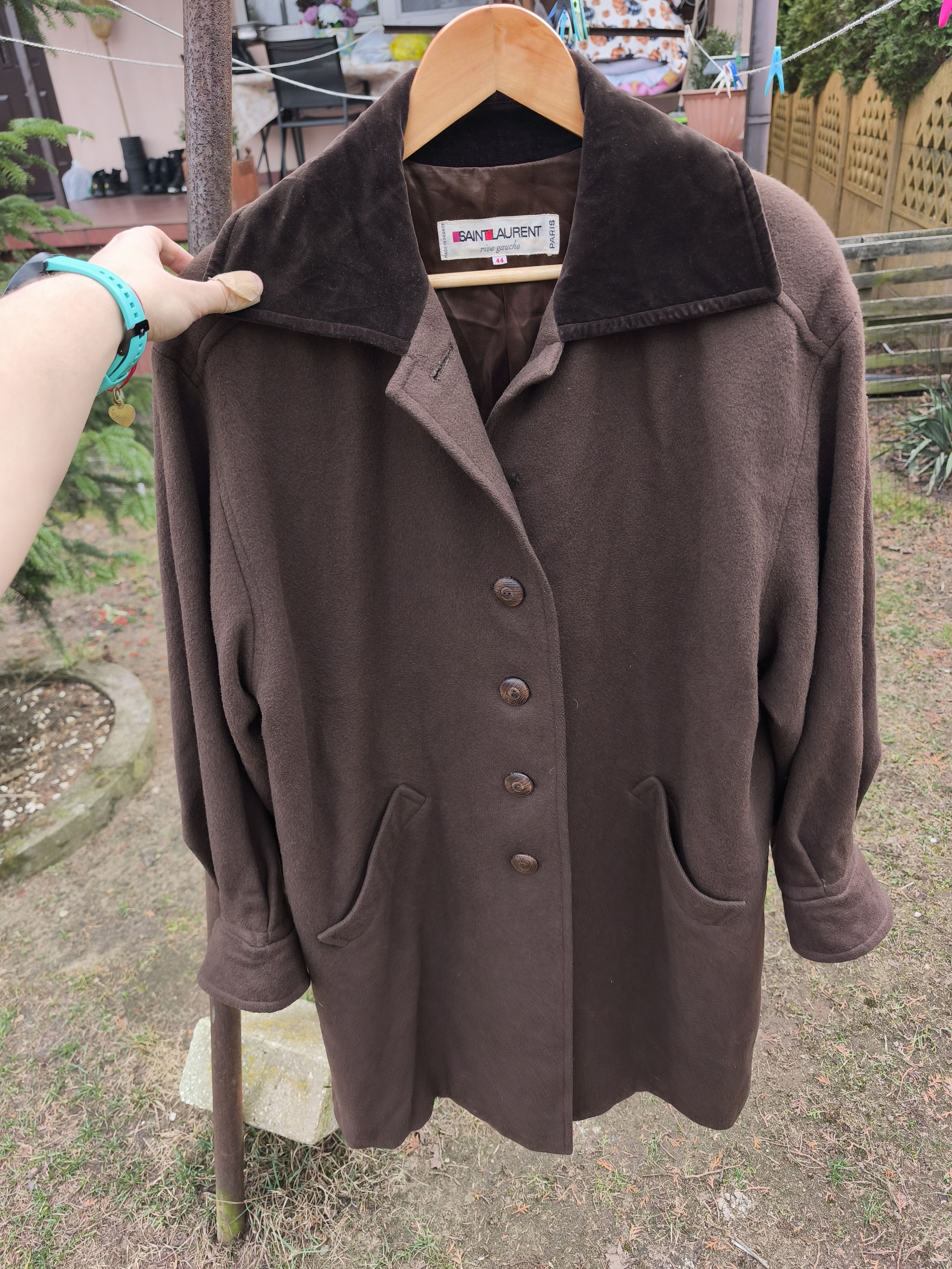 Saint Laurent Paris Saint Laurent Paris Wool coat vintage 80s 70s made in france Size US XL / EU 56 / 4 - 1 Thumbnail