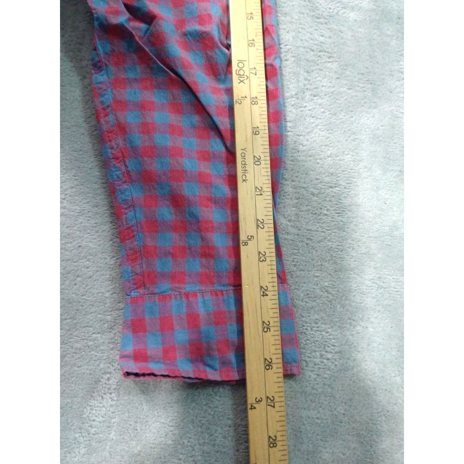 J.Crew J.CREW Shirt Mens XL Blue Plaid Secret Wash Organic Cotton Slim Fit Long Sleeve Button-Up Shirt Size US XL / EU 56 / 4 - 6 Thumbnail