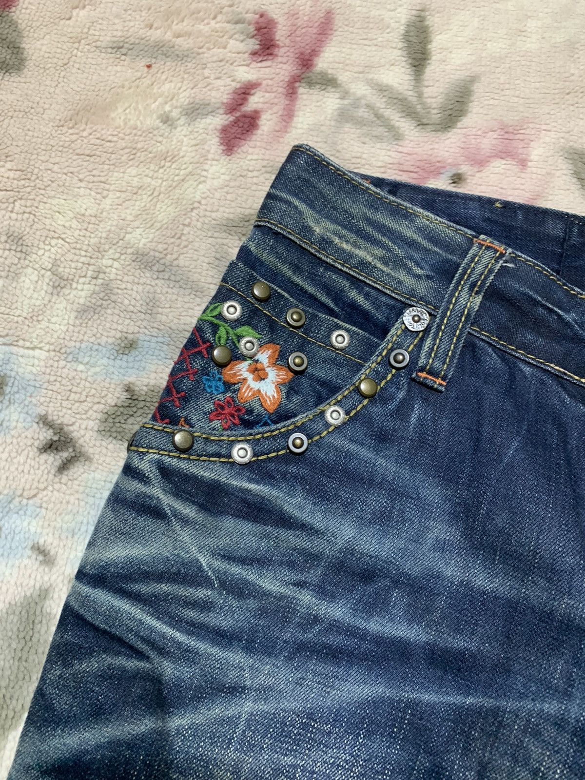 If Six Was Nine Insane 🔥 Yoshitomo nara x lolita jeans floral baggy jeans Size 29" - 11 Thumbnail