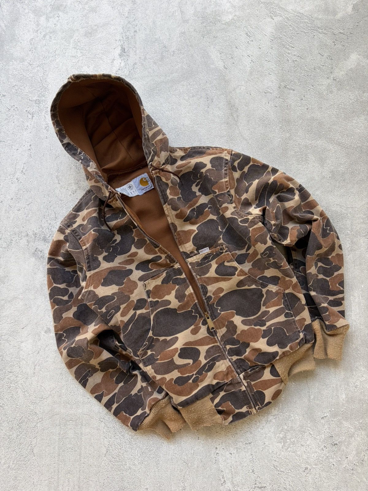 Carhartt VINTAGE 80’s CARHARTT ACTIVE JR123 CAMO JACKET BAPE LOOKS Size US S / EU 44-46 / 1 - 7 Thumbnail