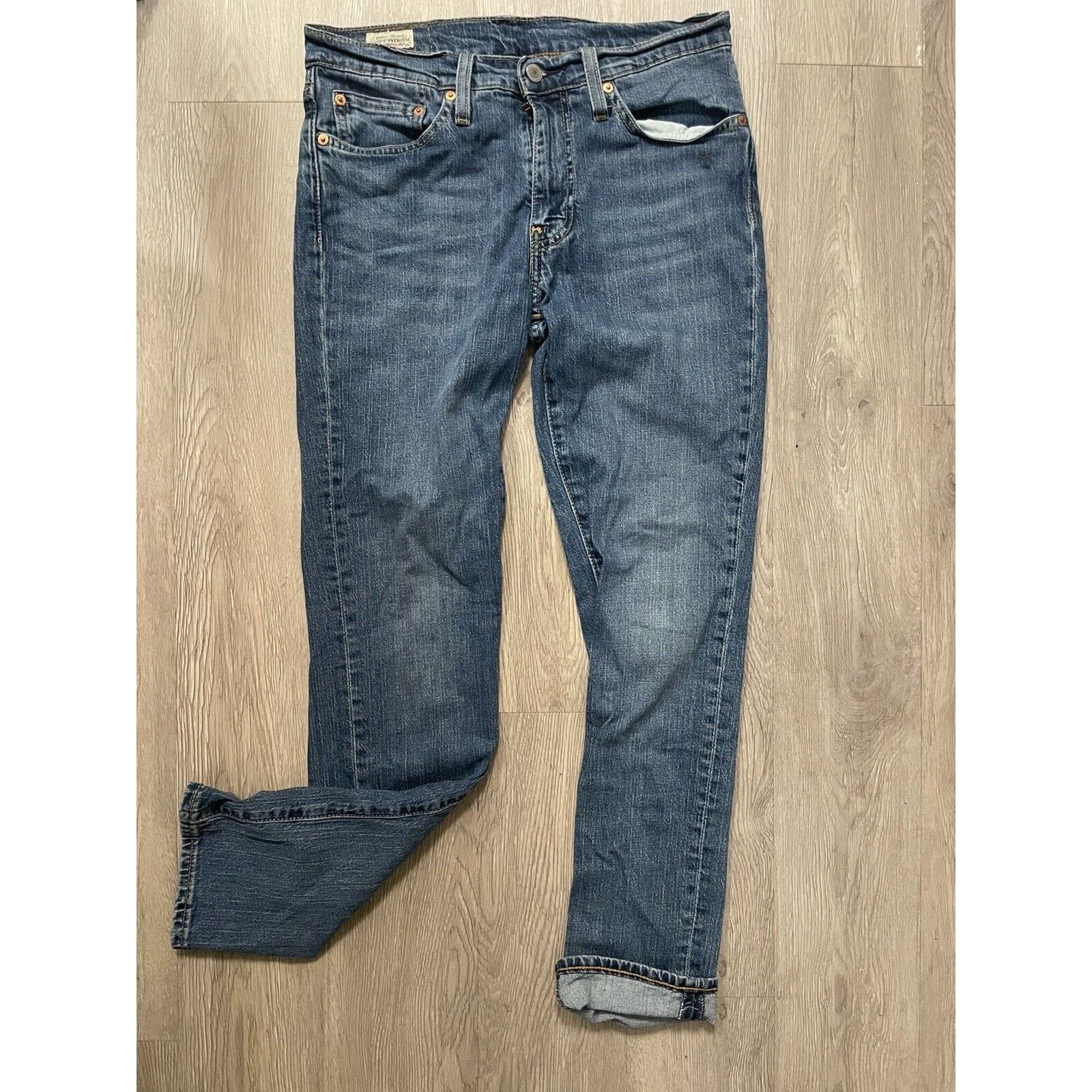 Levi's Levis Premium 511 Jeans Mens 31x32 Big E Tag Logo 99% Cotton Size US 31 - 1 Thumbnail