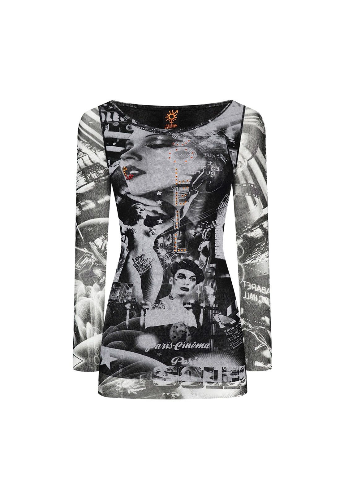 Jean Paul Gaultier Jean Paul Gaultier Vintage Paris Cinema Face Art Mesh Top Size XS / US 0-2 / IT 36-38 - 1 Thumbnail