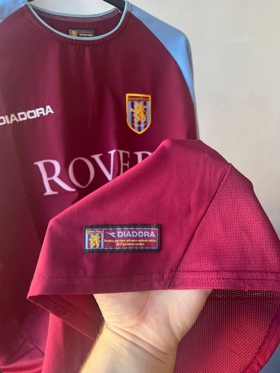 Diadora 2002/03 ASTON VILLA HOME SOCCER JERSEY FOOTBALL SHIRT SIZE L Size US L / EU 52-54 / 3 - 7 Thumbnail