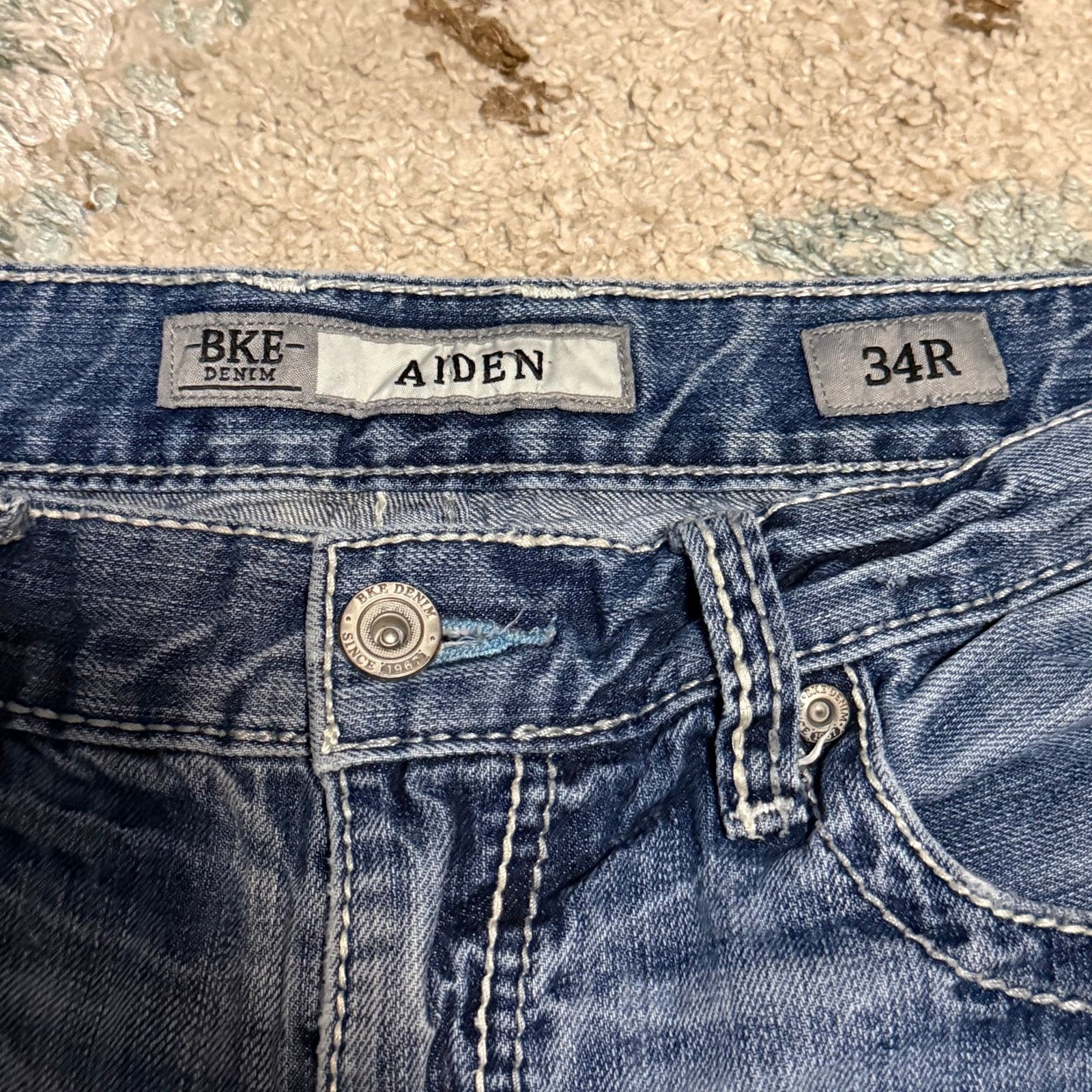 BKE BKE Buckle Mens Aiden Bootcut Jeans Size 34R Light Wash Size US 34 / EU 50 - 5 Thumbnail