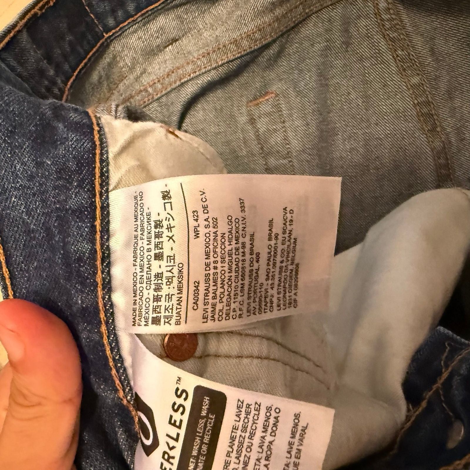 Levi's Levi's 501 Men's Jeans Blue Denim Classic Straight 42x30 Size US 42 / EU 58 - 7 Thumbnail