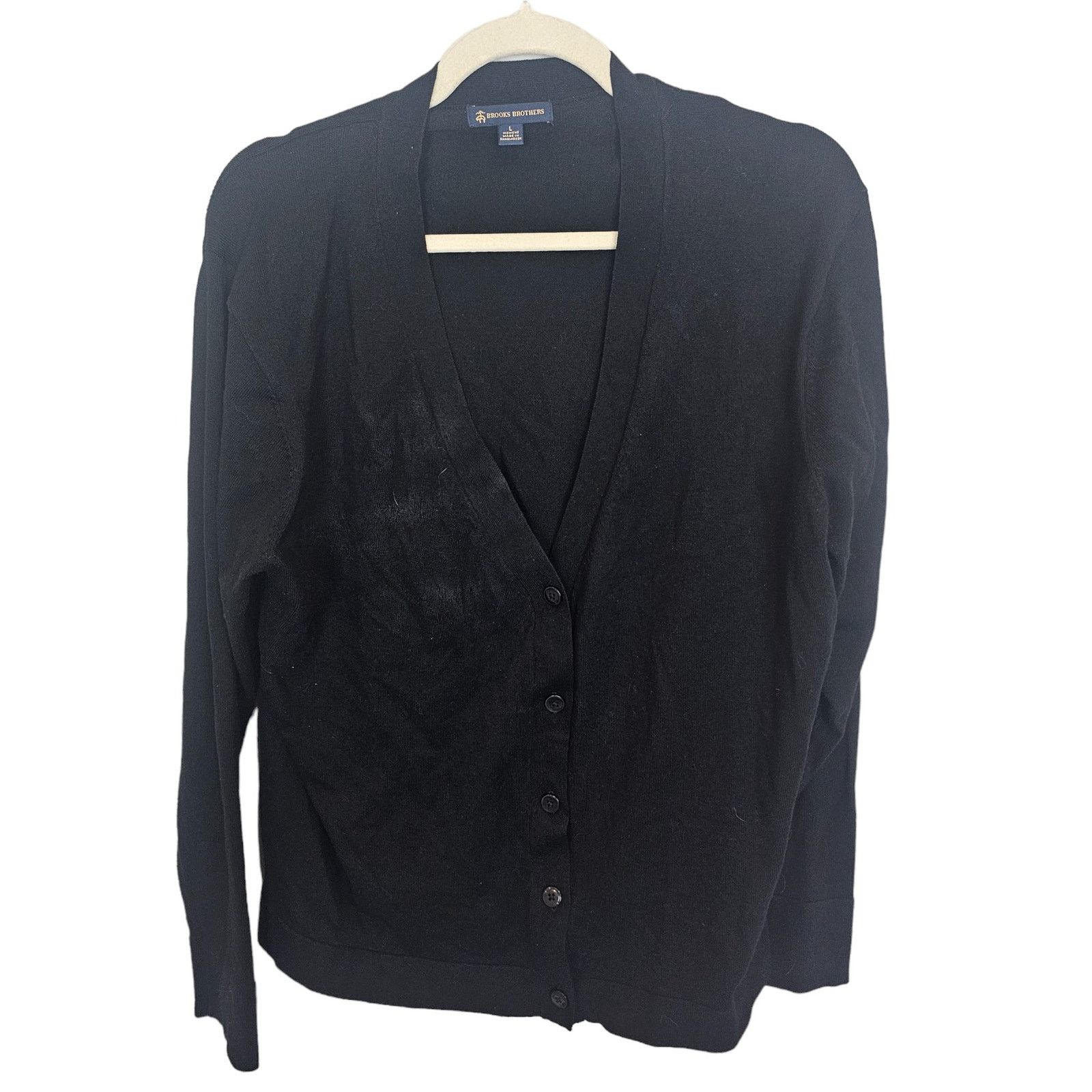 Brooks Brothers Brooks Brothers Womens Classic Cardigan Sweater L Minimalist Size L / US 10 / IT 46 - 1 Thumbnail