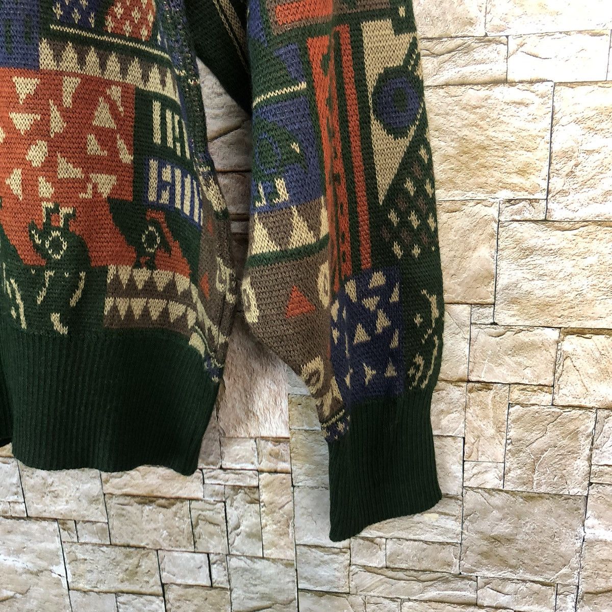 Homespun Knitwear Lhadorian Green art vintage Knitwear #A486 Size S / US 4 / IT 40 - 8 Thumbnail