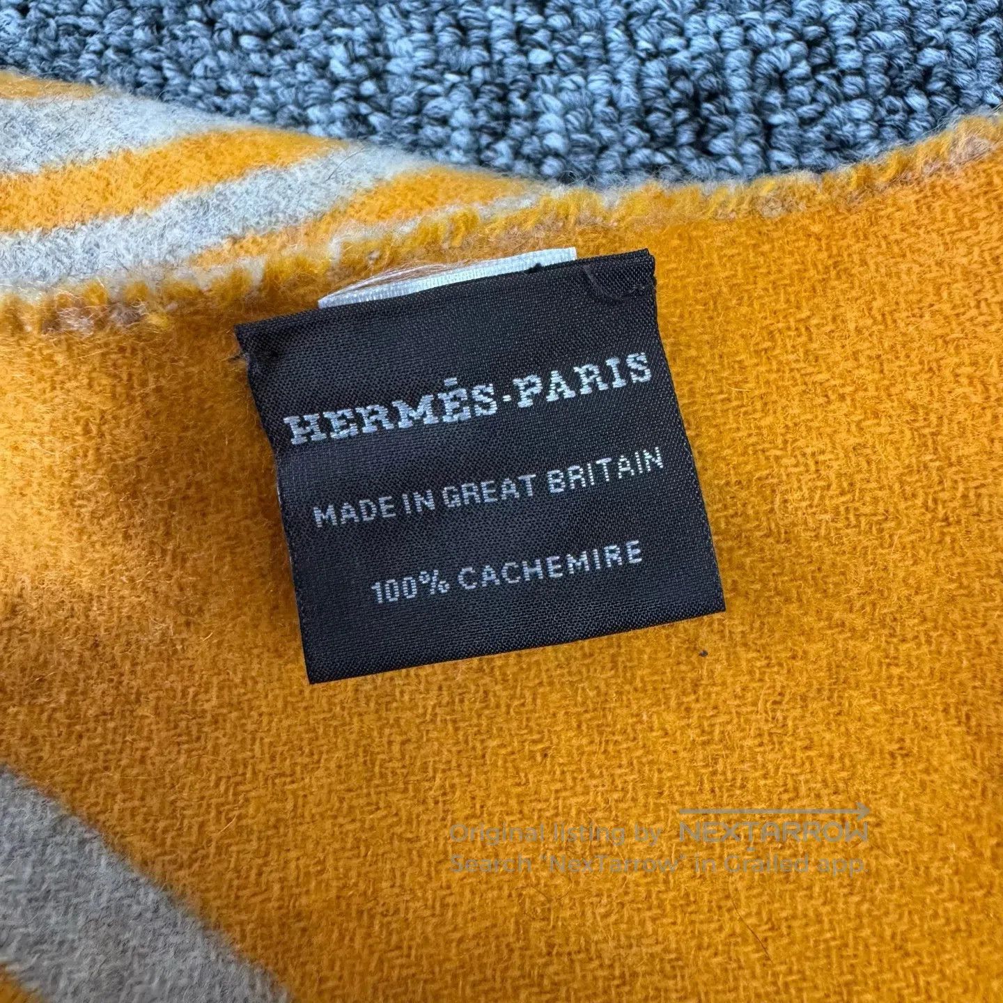 Hermes Hermes Wave pattern, cashmere, frills, scarf| Size ONE SIZE - 5 Thumbnail