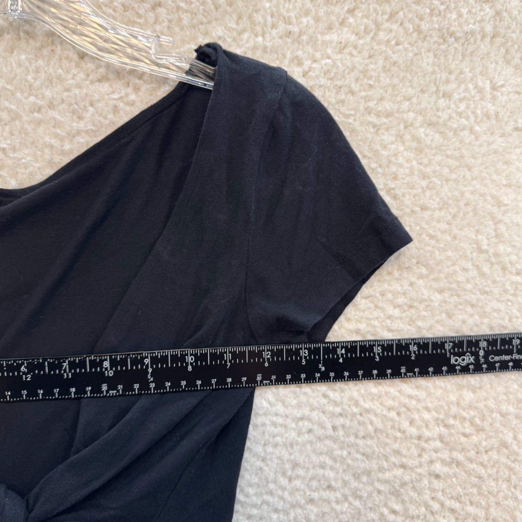 Vintage VINTAGE Handmade Crop Top XS Small Medium Black Wrap Short Sleeve Backless High Neck Size XS / US 0-2 / IT 36-38 - 3 Thumbnail