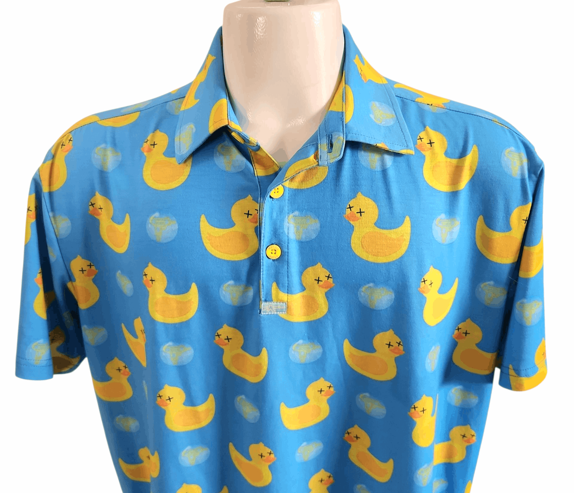 Other Retro Rifle Men's SZ Large AOP Killer Duck Peformance Polo Size US L / EU 52-54 / 3 - 2 Thumbnail