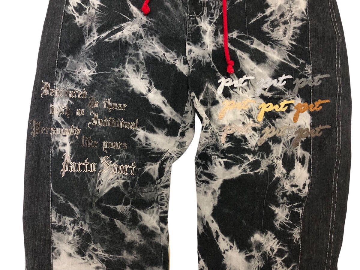 Japanese Brand × Vintage 🇯🇵 PARTO D.I.V BAGGY WIDE LEG ACIDWASH EMBROIDERED STATEMENT Size US 35 - 4 Thumbnail