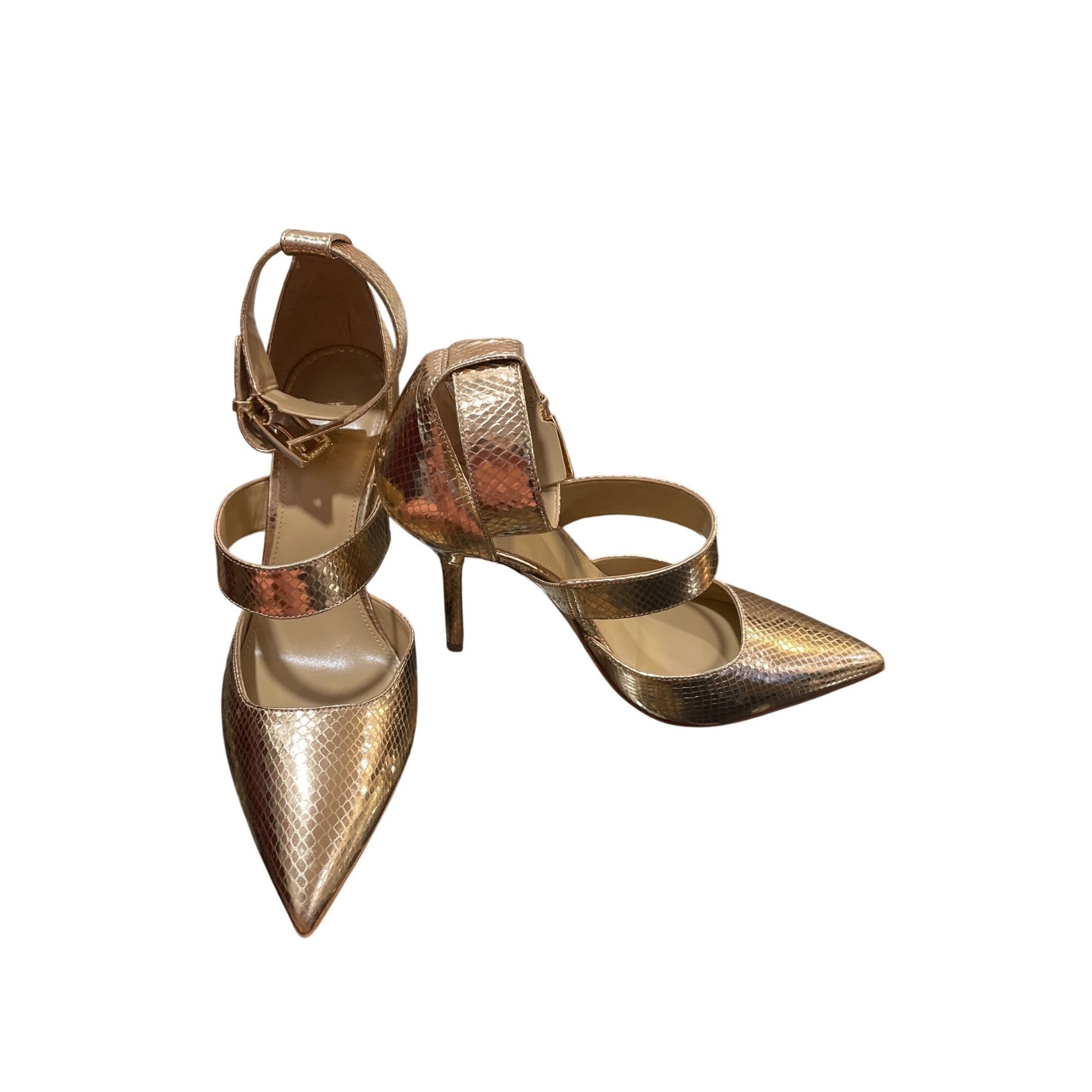 Michael Kors Michael Kors wms authentic gold croc design 4" stilleto heel Size US 8 / IT 38 - 1 Thumbnail
