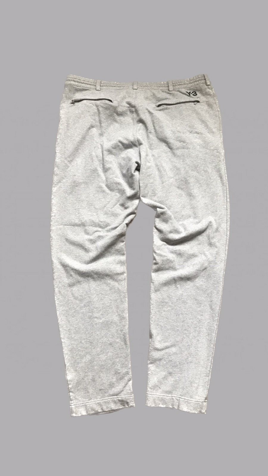 Adidas × Y-3 × Yohji Yamamoto Yohji yamamoto y-3 logo grey straight trousers Size US 39 - 1 Thumbnail