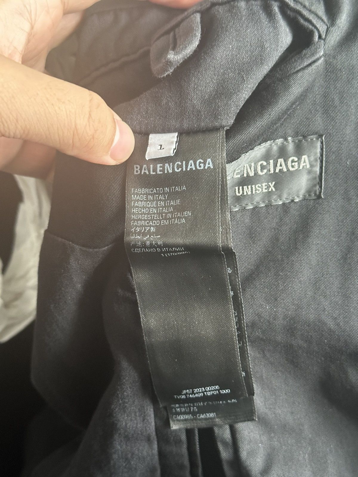 Balenciaga Balenciaga brooch destroyed Jacket | Grailed 