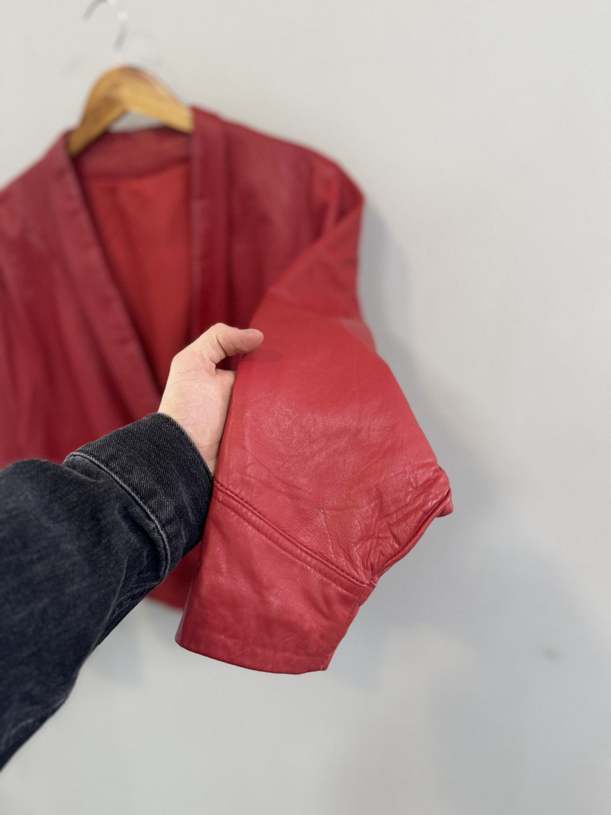 Vintage RED LEATHER JACKET RARE STREETWEAR Size US S / EU 44-46 / 1 - 10 Thumbnail