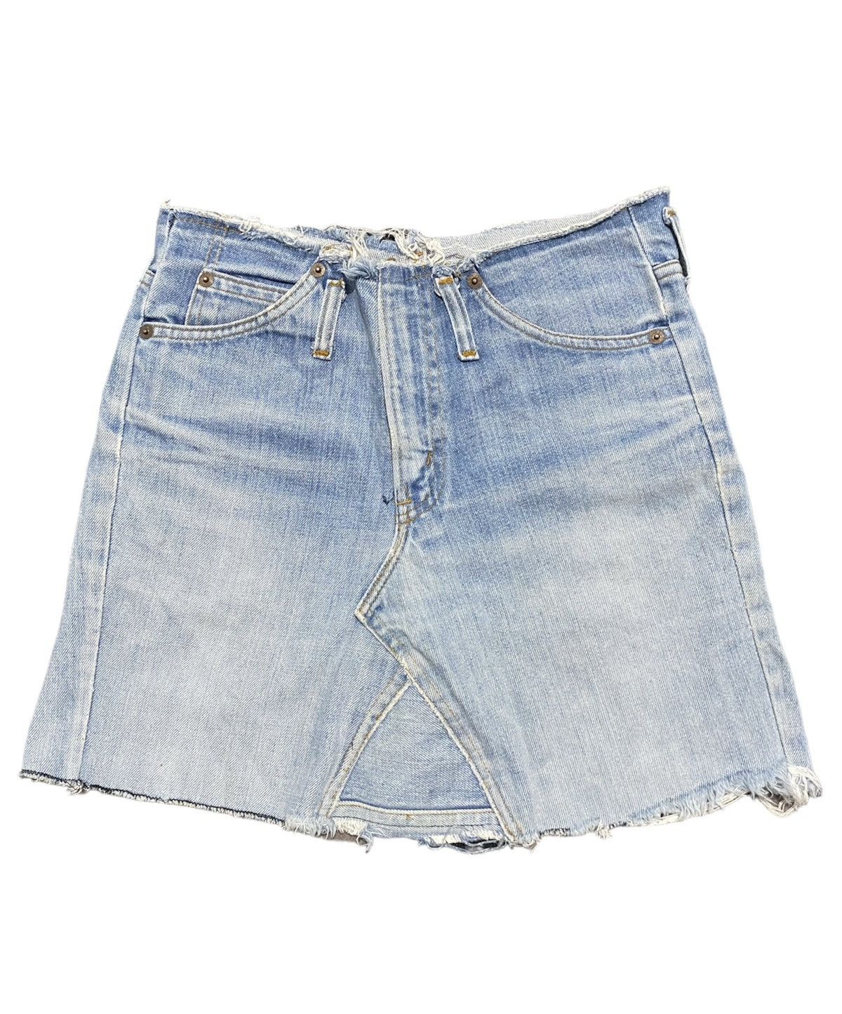 Levi s 80s levis mini skirt sun faded stone wash avant garde Grailed