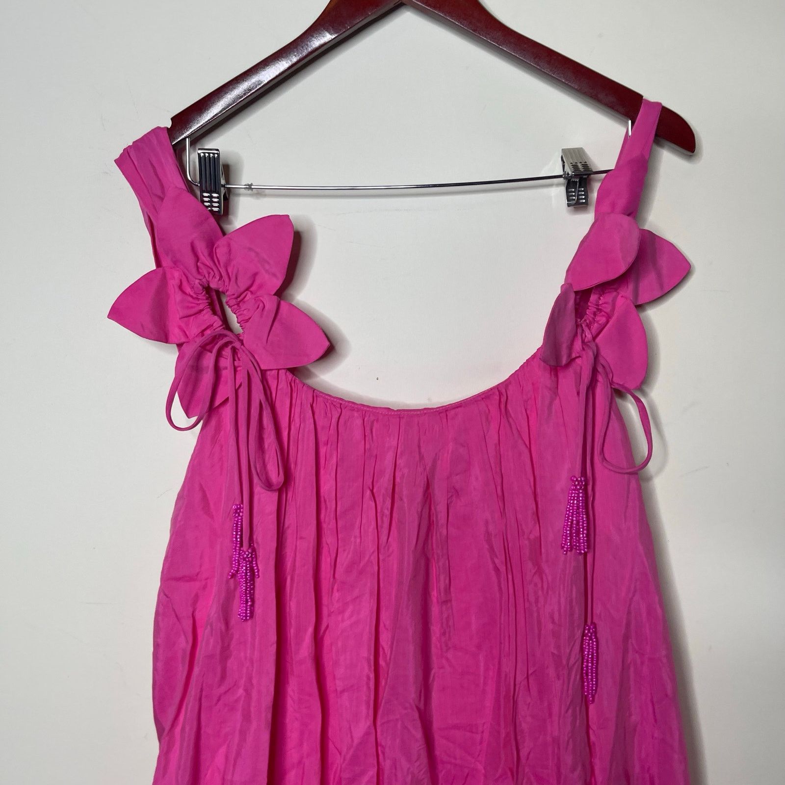 Farm Rio NWT Farm Rio Sleeveless Floral Straps Midi Dress in Pink L Size L / US 10 / IT 46 - 5 Thumbnail