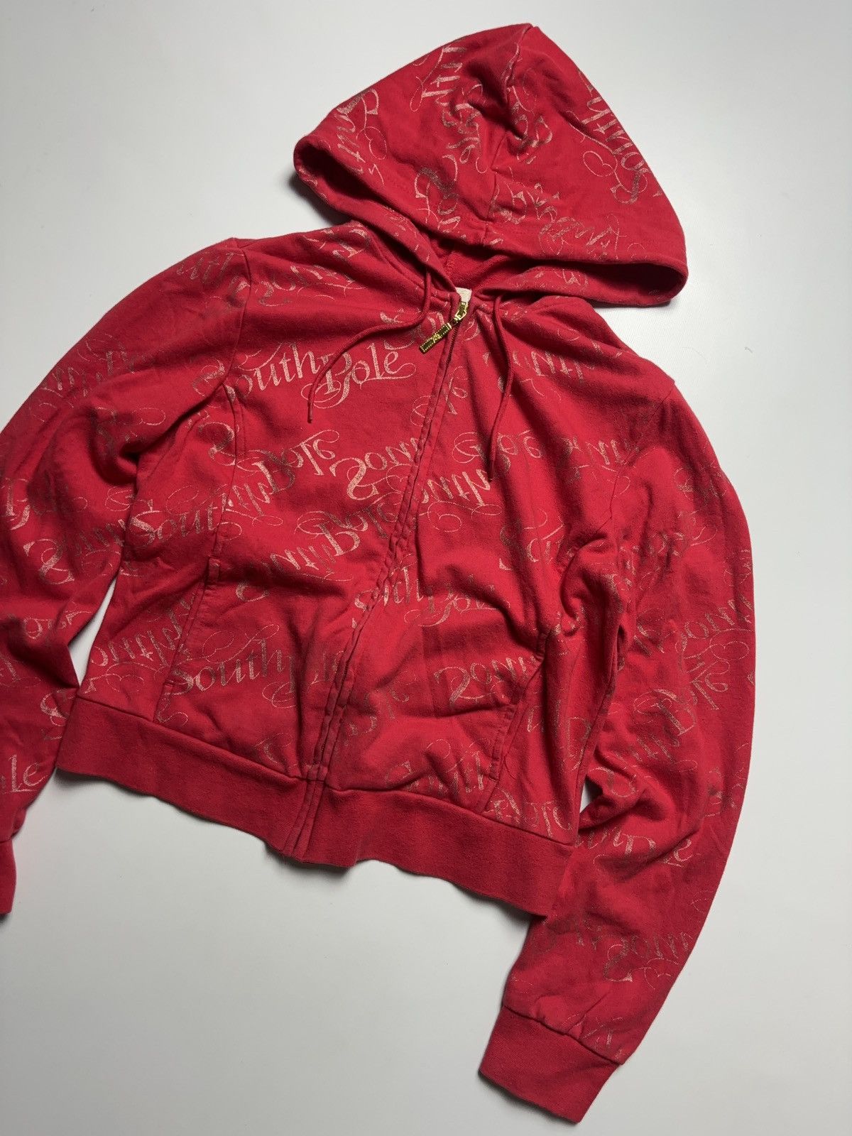 Southpole × Vintage VINTAGE SOUTHPOLE PRINTED CROPPED ZIP HOODIE 00s Size L / US 10 / IT 46 - 4 Thumbnail