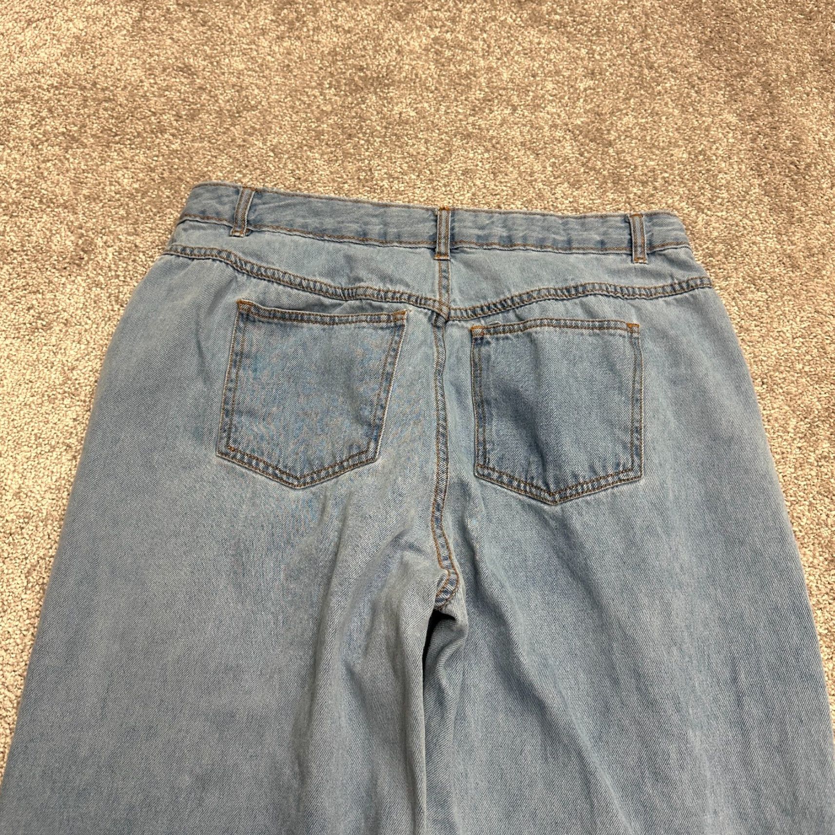 Vintage Woman Within Jeans Jeans Adult 14W Plus 33x28.5 Blue Denim 5-Pocket Button Closure Light Wash Womens Size 36" / US 14 / IT 50 - 5 Thumbnail
