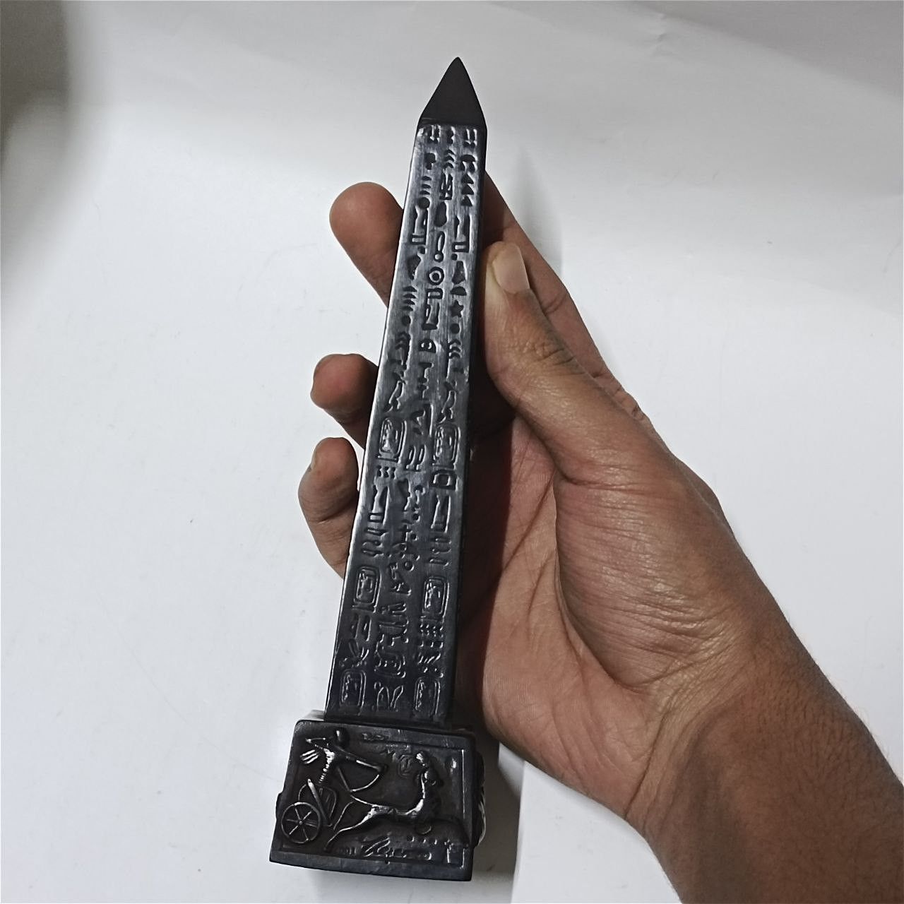 Other Egyptian obelisk with hieroglyphs—pharaonic decor Size ONE SIZE - 11 Thumbnail
