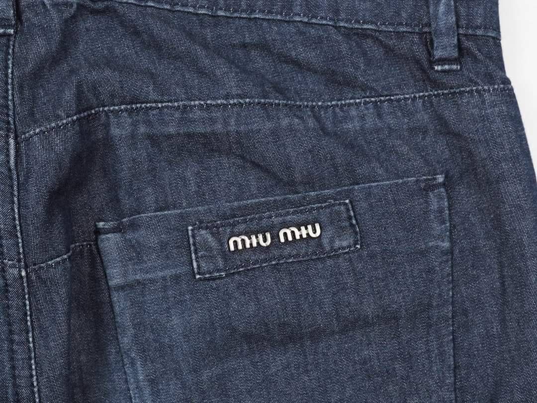 Miu Miu Miu Miu three quarters pants denim Size 28" / US 6 / IT 42 - 10 Thumbnail