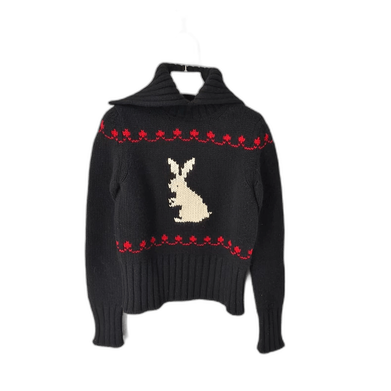 Dior Dior Black Rabbit Wool Sweater Size S / US 4 / IT 40 - 1 Thumbnail