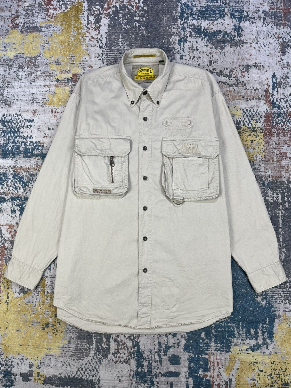 Camel Vtg 90s Camel Trophy Button Down Safari Shirt Size US L / EU 52-54 / 3 - 6 Thumbnail