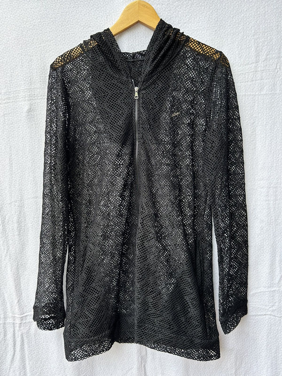 Japanese Brand Japanese open fishnet zip hoodie Ifsix lgb style Size US L / EU 52-54 / 3 - 5 Thumbnail