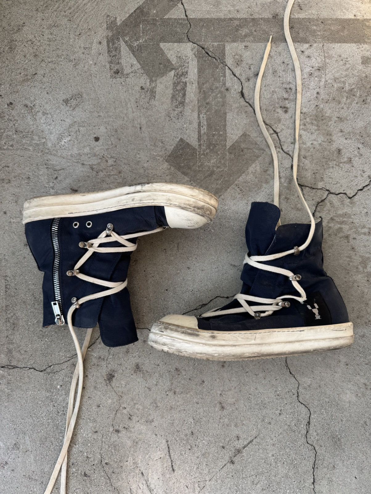 Rick Owens × Rick Owens Drkshdw RICK OWENS DRKSHDW HEXAGRAM PENTAGRAM HI TOP RAMONES Size US 9 / EU 42 - 7 Thumbnail