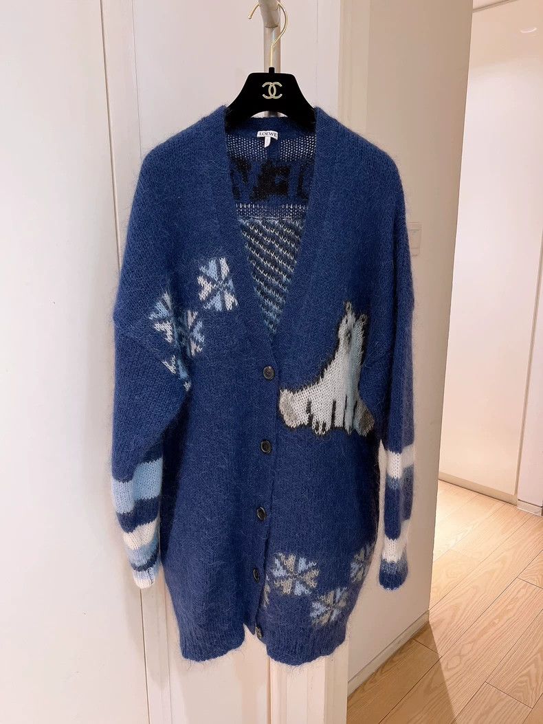 Loewe LOEWE Polar bear long knit cardigan Size XS / US 0-2 / IT 36-38 - 1 Thumbnail