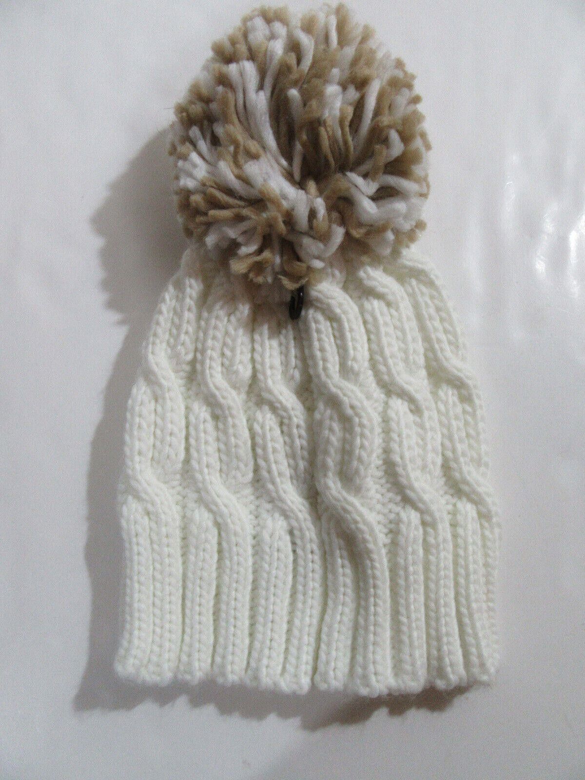 Nine West Nine West Cable Knit Beanie Cuff Hat with Pom Cream Size ONE SIZE - 2 Thumbnail