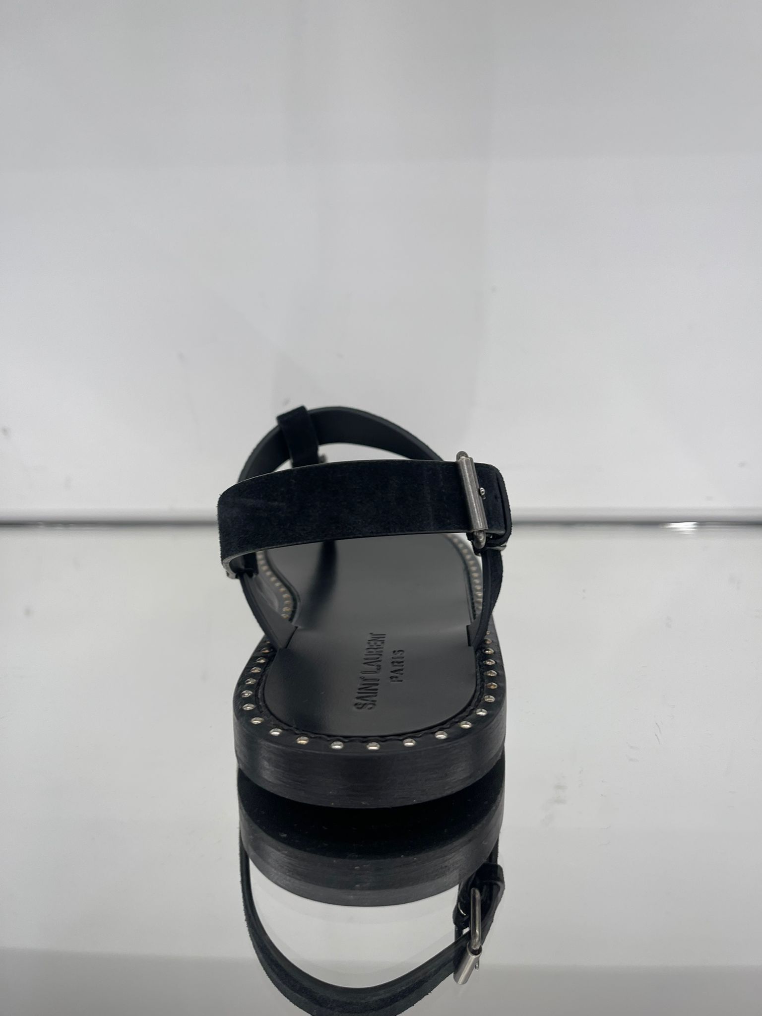 Saint Laurent Paris CASSANDRE SANDALS IN SUEDE Size US 6.5 / EU 39-40 - 3 Thumbnail