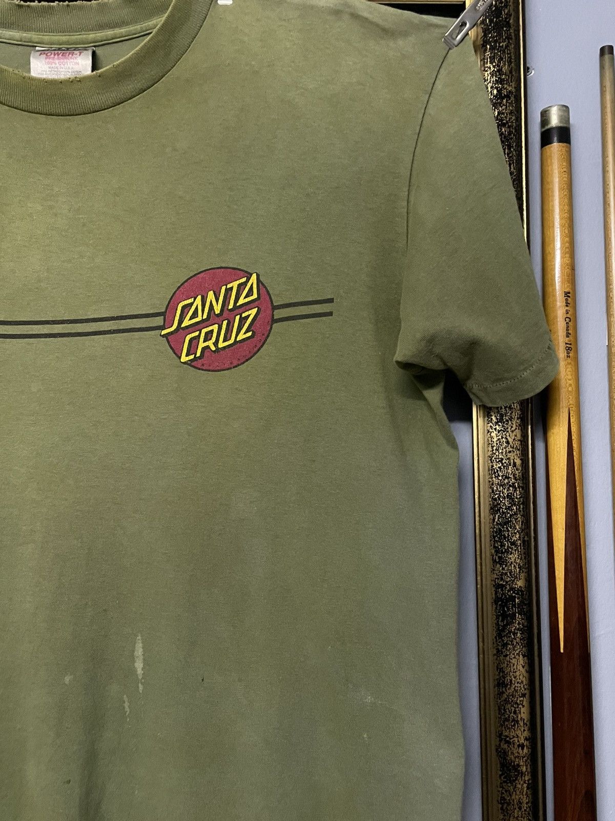 Santa Cruz Skateboards Og 1990s Single Stitch Santa Cruz Sunfaded Distressed Tshirt Size US L / EU 52-54 / 3 - 7 Thumbnail