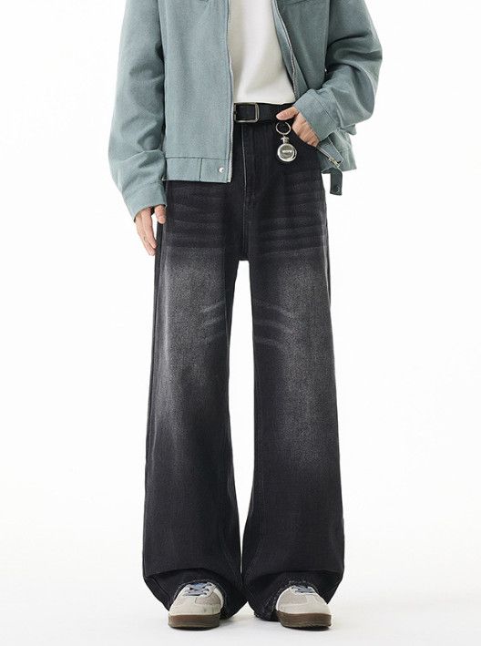 Japanese Brand American retro Cleanfit distressed wide-leg washed jeans Size US 32 / EU 48 - 3 Thumbnail