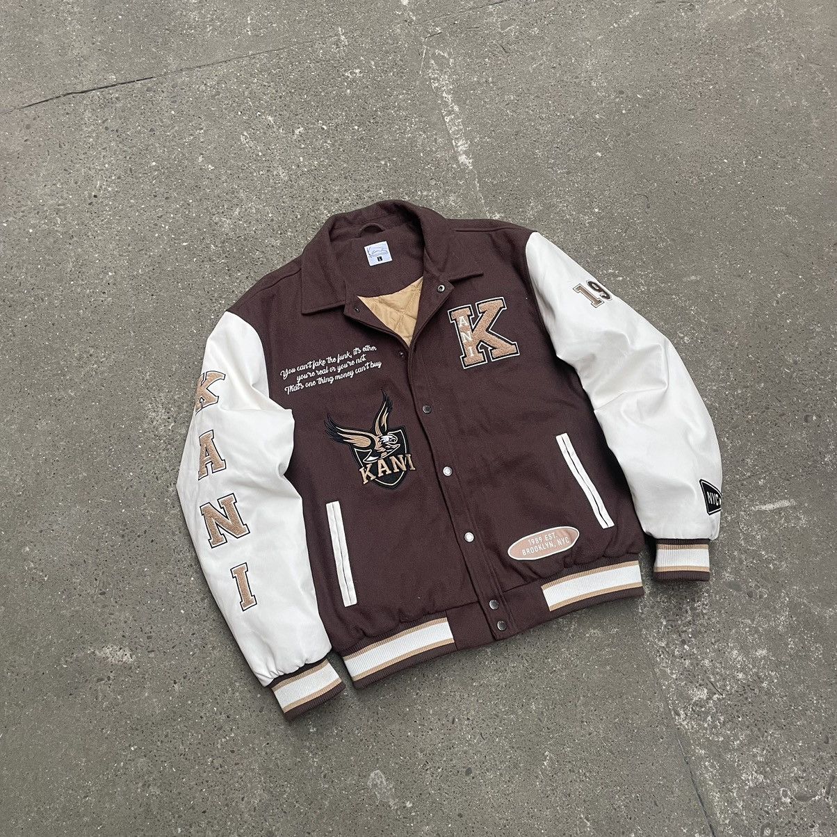 Karl Kani × Vintage Vintage Karl Kani Big Logo Varsity Bomber Jacket Size US L / EU 52-54 / 3 - 4 Thumbnail