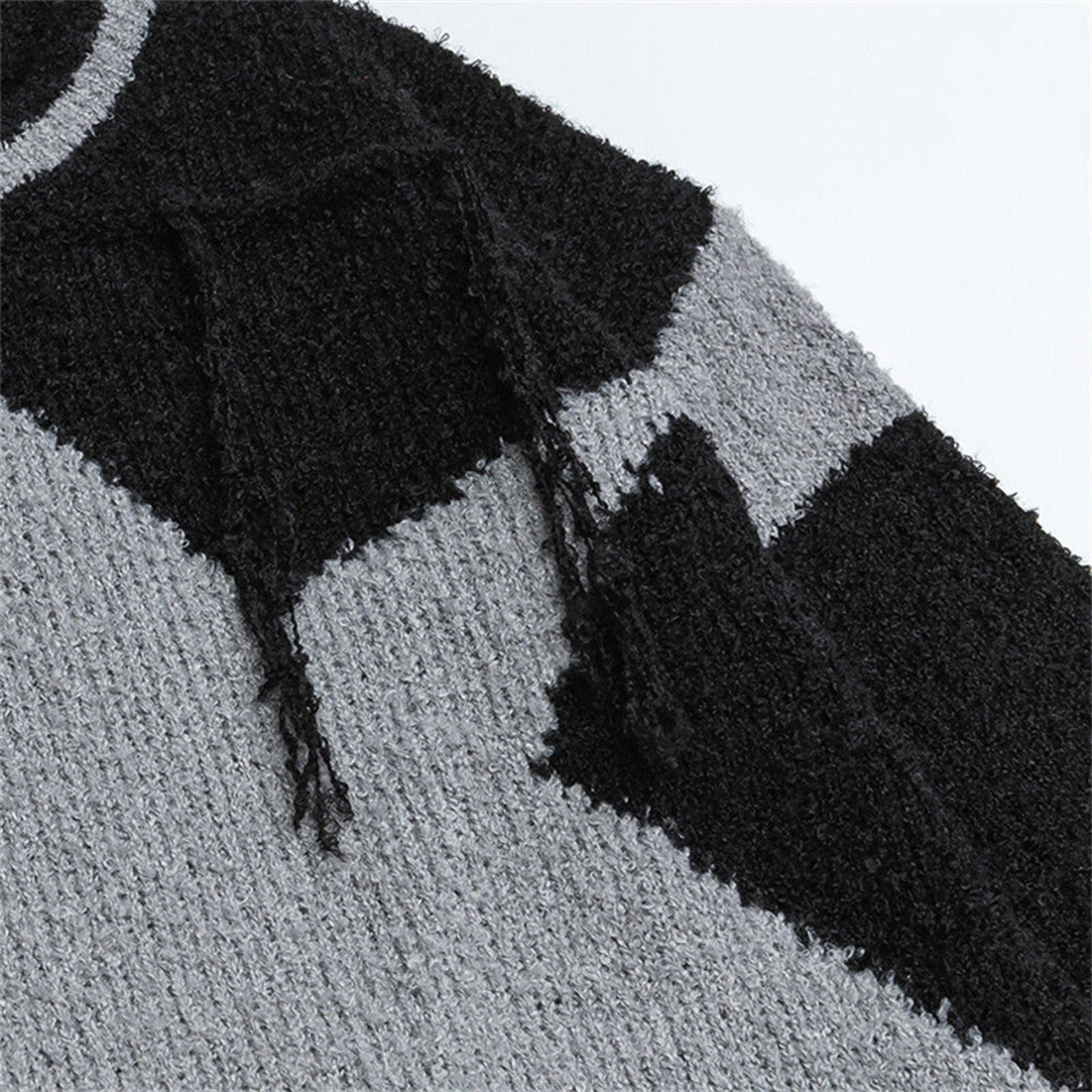 Vintage Black Distressed Star Pattern Crew Neck Sweater Size US M / EU 48-50 / 2 - 3 Thumbnail